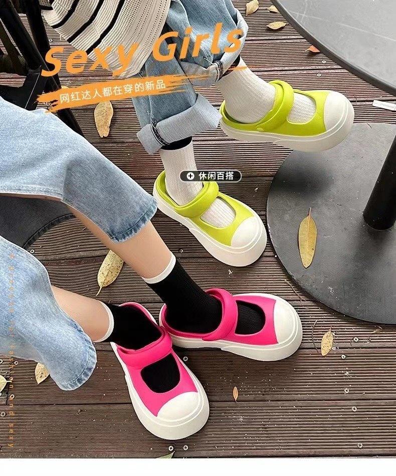 DÉP CROCS PHỐI MÀU ĐẾ 5CM Si 127k/1 đôi