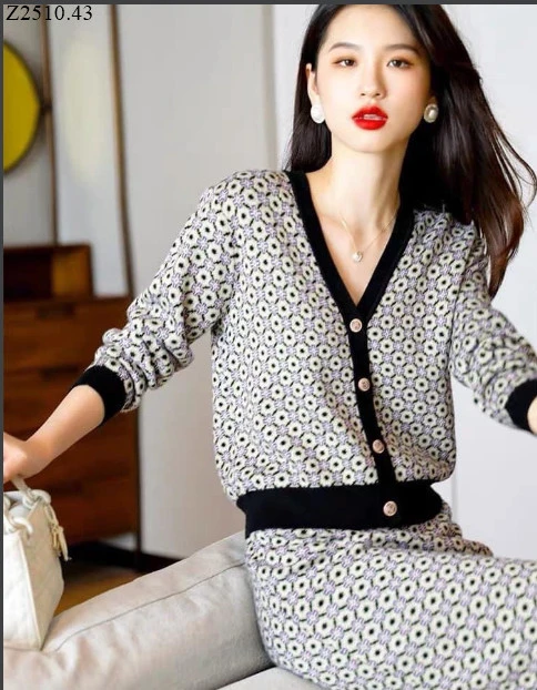 SET BỘ VÁY LEN CARDIGAN Si 290k/1 bộ