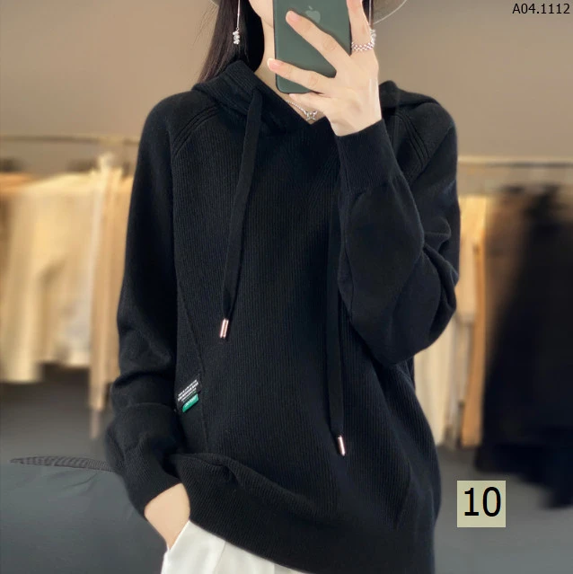 ÁO LEN HOODIE KÈM MŨ  Sỉ 169k