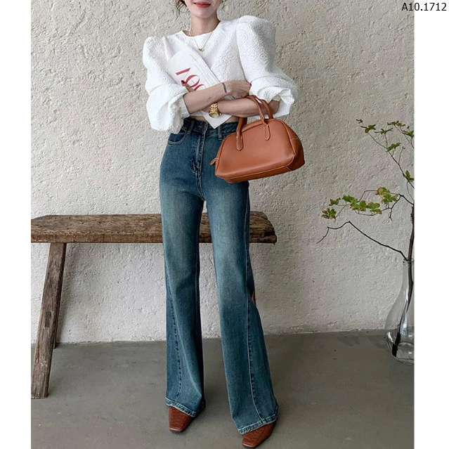 Quần jeans ống loe basic sỉ 200k