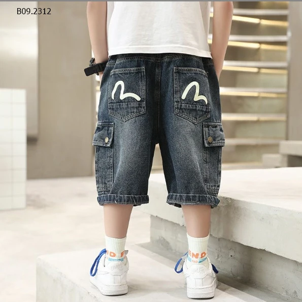 QUẦN SHORT JEAN TÚI HỘP BÉ TRAI siêu xinh- Sỉ 130k