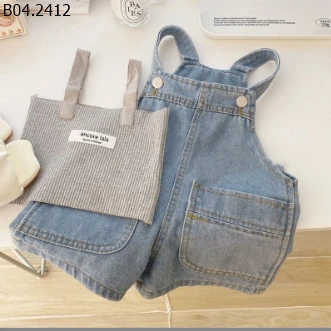 SET YẾM JEANS MIX ÁO 2 DÂY - Sỉ 147k