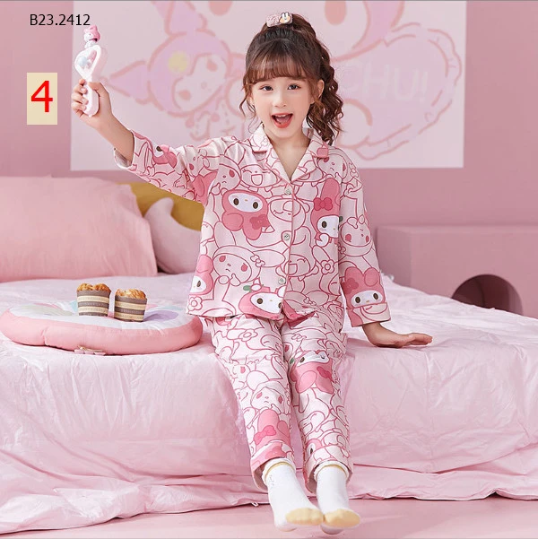 BỘ PIJAMA THU ĐÔNG BÉ GÁI- Sỉ 134k