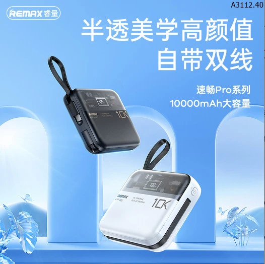 SẠC DỰ PHÒNG R.E.M.A.X  sỉ Số 1-2-3: ( 10000mah): 310k Số 4-5-6: ( 20000mah): 405k