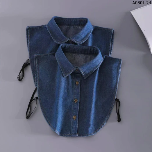 Cổ áo sơ mi jeans giả Sỉ 63k