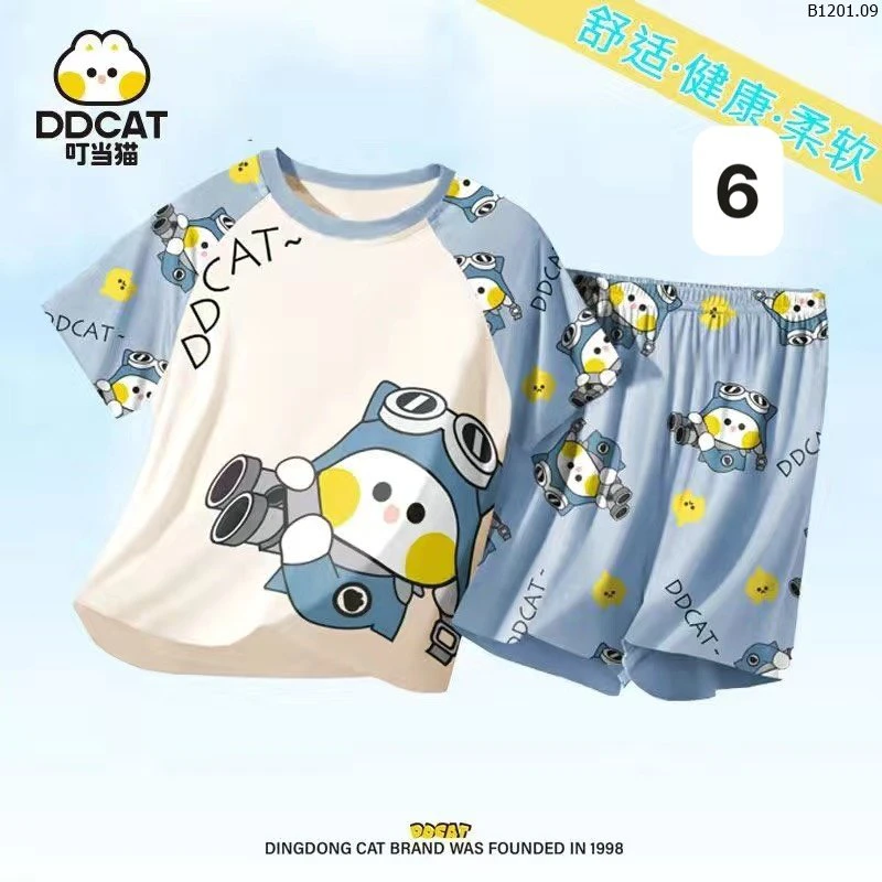 BỘ MẶC NHÀ HỌA TIẾT CUTE CHO BÉ NHÀ DDCAT Sỉ 88k