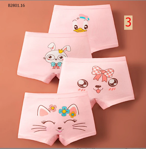 SET 4 QUẦN CHIP ĐÙI BÉ GÁI -sỉ 65k/set 4c