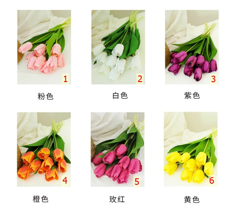 HOA TULIP DECOR SỈ 27k/2 CÀNH CHỌN MÀU