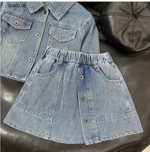 SET ÁO VÁY DENIM CHO BÉ -sỉ 215k/set 