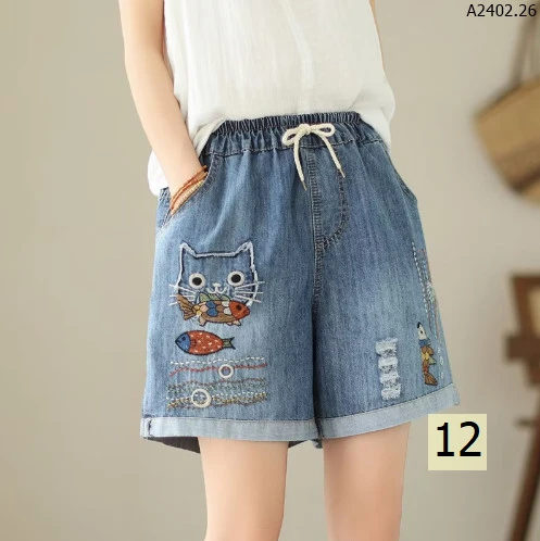 QUẦN JEAN SHORT THÊU sỉ 193k/chiếc