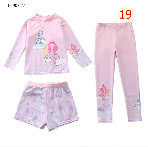 SET ĐỒ BƠI BÉ GÁI 3 CHI TIẾT  - Sỉ 185k /-rose