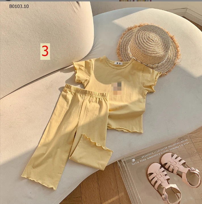 Bộ cotton mặc nhà cho bé gái - Sỉ 103k