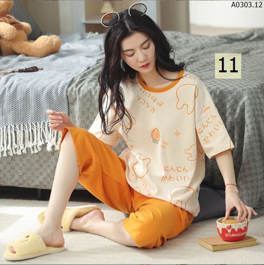 BỘ COTTON QUẦN NGỐ MẶC NHÀ sỉ 148k/bộ