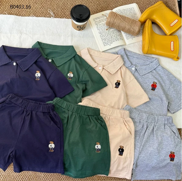 -BỘ POLO GẤU CHO BÉsỉ 143k/bộ 