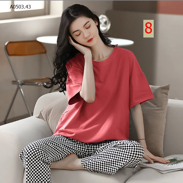 BỘ COTTON CỔ TRÒN NỮ MẶC NHÀ-sỉ 183k/bộ 