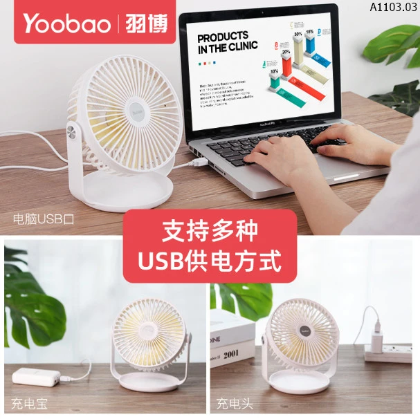 QUẠT TÍCH ĐIỆN YOOBAO 10000MAH sỉ 335k/chiếc