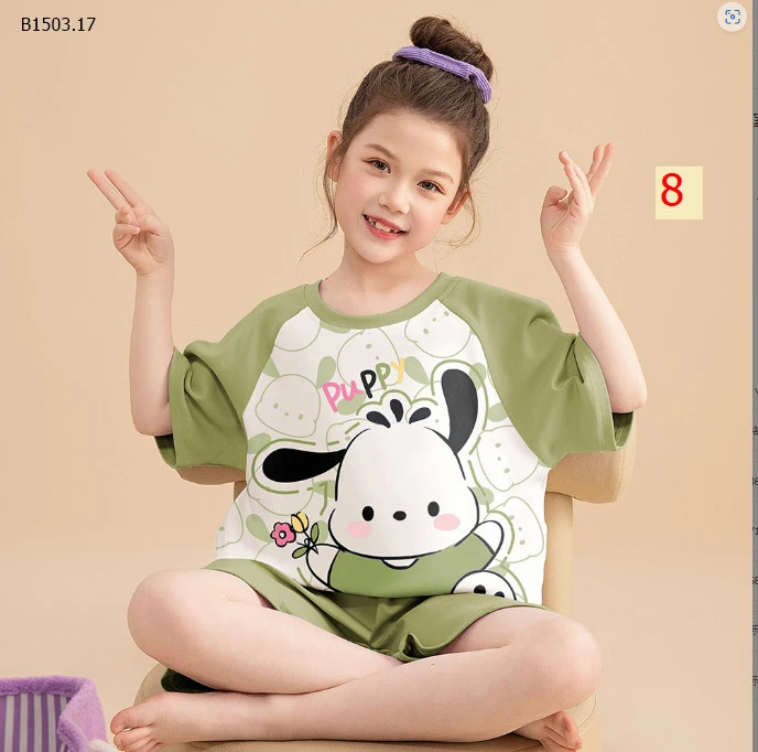 BỘ COTTON BÉ GÁI SZ ĐẠI -sỉ  Sz8-16 : 145k/bộ            SzS-XL : 163k/bộ