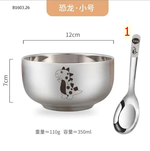 Set bát inox kèm thìa - Sỉ 58k/set