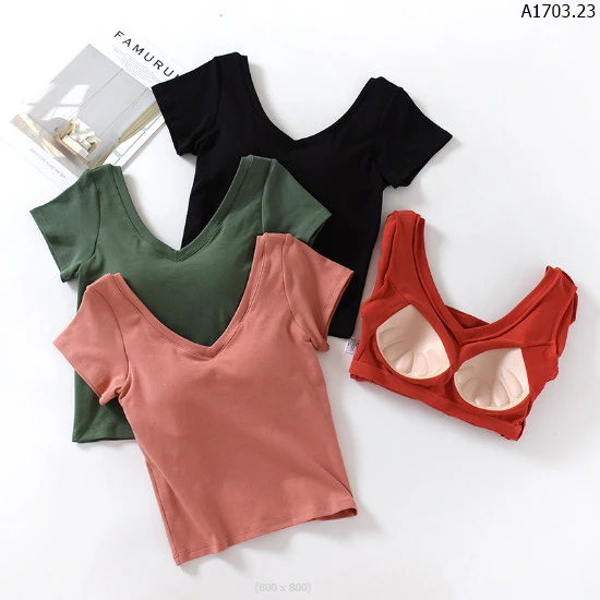 ÁO CỘC CROPTOP KÈM BRA sỉ 126k/chiếc