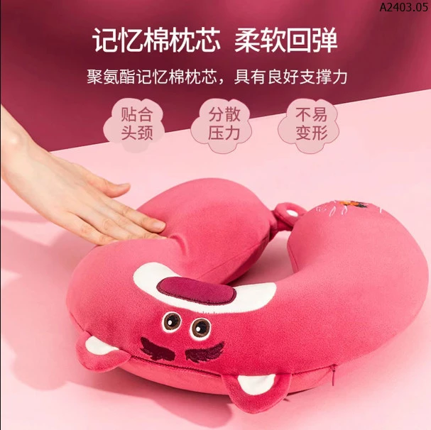 GỐI CHỮ U GẤU LOTSO HỒNG Sỉ 79k