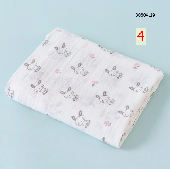 KHĂN TẮM SỢI TRE MUSLIN -  Sỉ 124k/set 3c chọn  màu