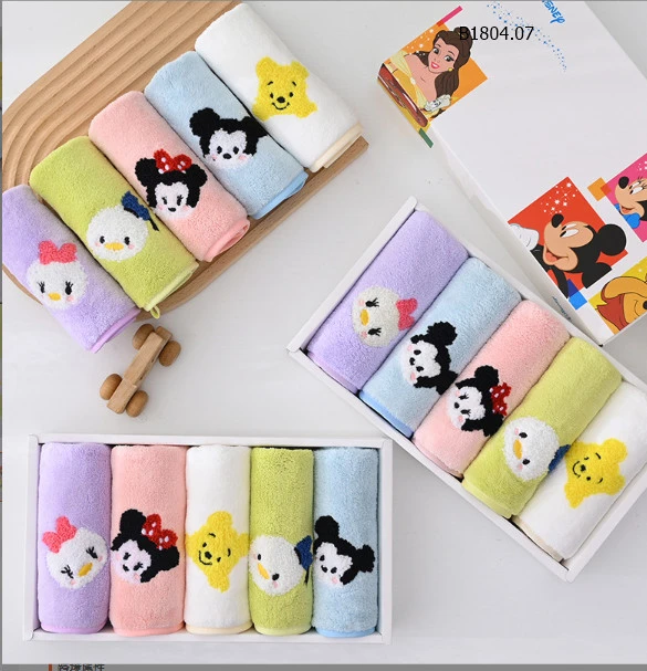 SET 5 KHĂN MẶT DISNEY CHO BÉ-sỉ 87k/set 5c 