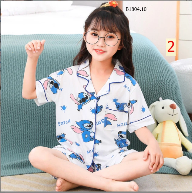 BỘ PIJAMA CỘC TAY CHO BÉ GÁI -sỉ 108k/bộ 