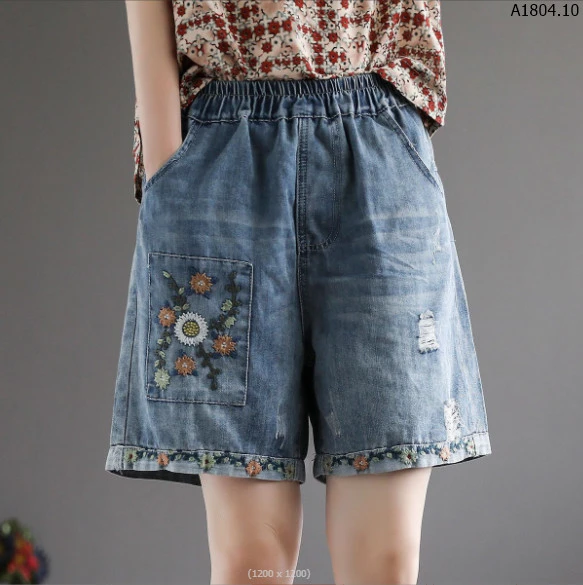 QUẦN SHORT JEAN THÊU ỐNG RỘNG sỉ 170k/chiếc