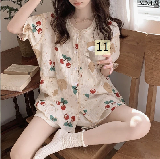 PIJAMA CỘC NỮ sỉ 118k/bộ