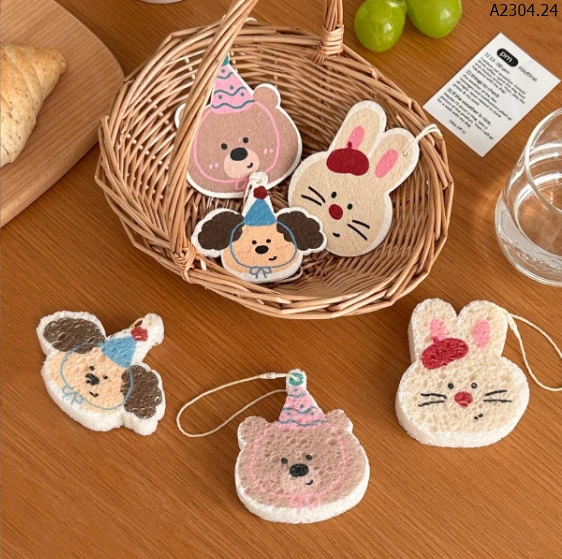 COMBO 3 MIẾNG BỌT BIỂN RỬA BÁ CUTE sỉ 48k/set 3c mix mẫu