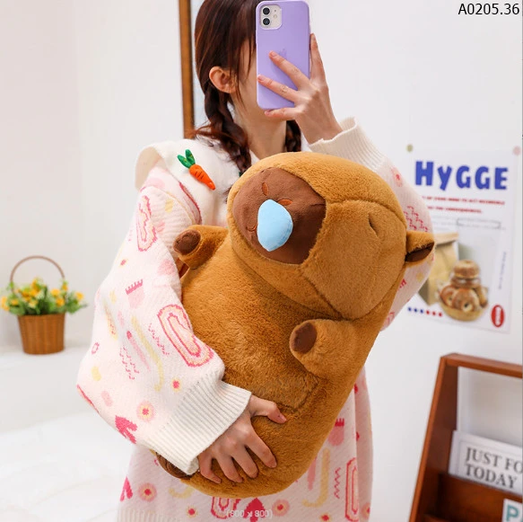 THÚ BÔNG CAPYBARA LÒ MŨI Sỉ Si size 35cm: 74k     size 45cm: 109k     size 55cm: 139k