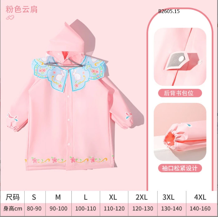 ÁO MƯA CUTE CHO BÉ - sỉ 135k