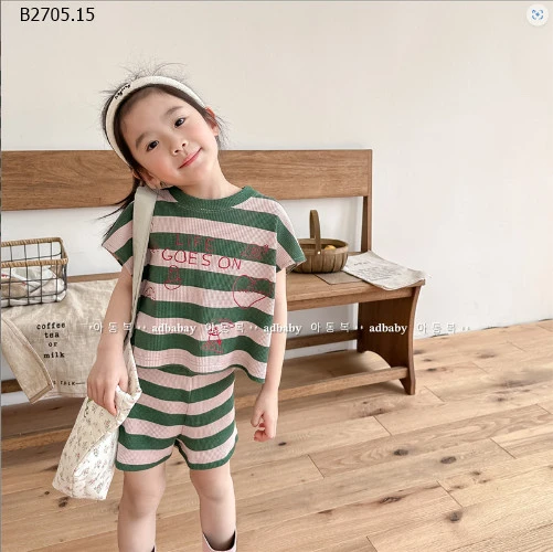 BỘ TANKTOP KẺ NGANG BÉ GÁI - sỉ 170k