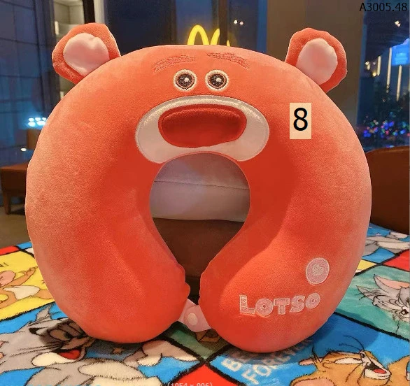 GỐI CHỮ U GẤU LOTSO HỒNG sỉ 80k