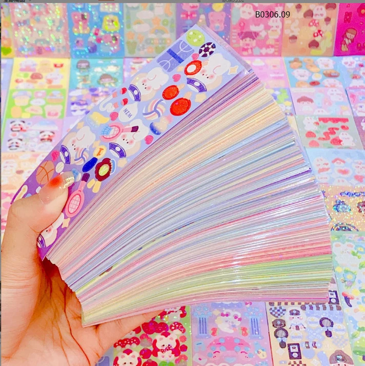 SET 100 TỜ STICKER CHO BÉ SIÊU XINH  - Sỉ 35k/set 100 tờ