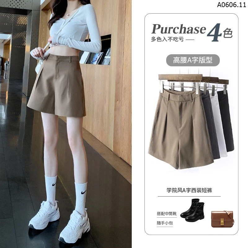 QUẦN SHORT NỮ CẠP CAO BASIC Sỉ 95k