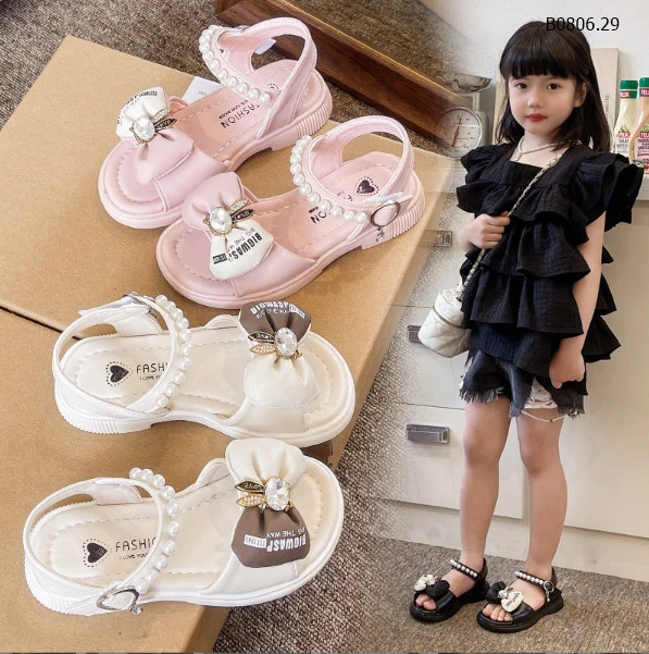 SANDAL NƠ ĐÍNH NGỌC TAI THỎ -sỉ  Sz 26-30 : 129k/ đôi             Sz 31-36 : 139k/ đôi