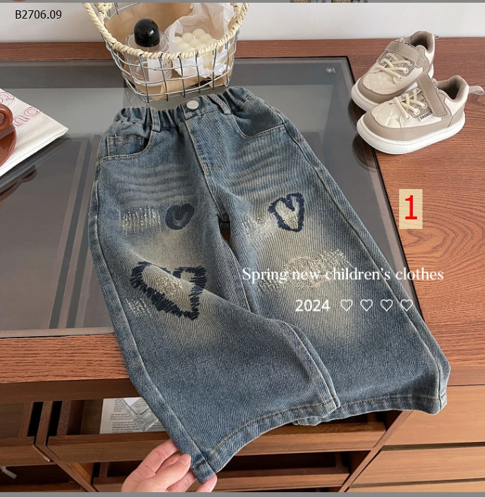 QUẦN JEANS XUÔNG CẠP CHUN CHO BÉ-sỉ 170k/chiếc 