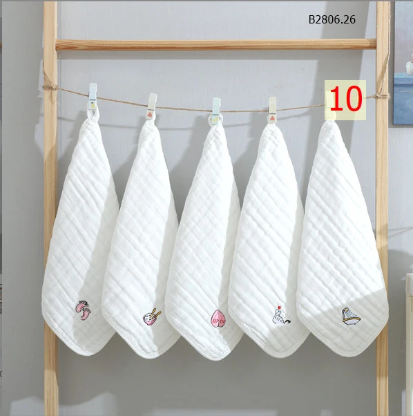 KHĂN MẶT SỢI TRE MUSLIN -sỉ 73k/set 5c