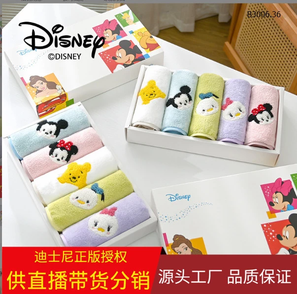 -SET 5 KHĂN MẶT DISNEY CHO BÉsỉ 87k/set 5c 