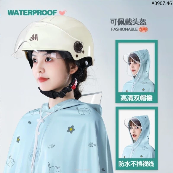 ÁO MƯA WATERPROOF TRÙM MẪU MỚI sỉ 114k/chiếc