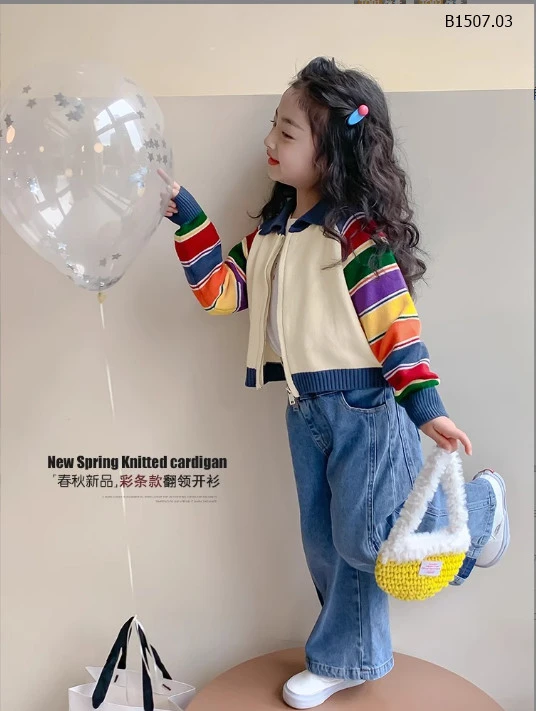 ÁO LEN SẮC MÀU MIX QUẦN JEAN LOE -sỉ  Sz 100-150 : 195k                    Sz 160 : 214k