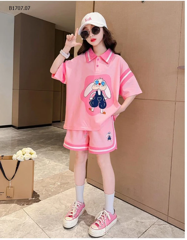 BỘ POLO CỘC TAY CHO BÉ GÁI SIZE ĐẠIsỉ 155k