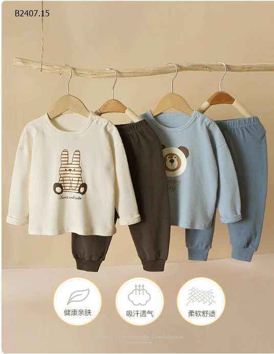 BỘ DÀI TAY BÉ CUTE PANDA'S -sỉ 120k