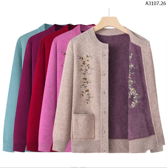 ÁO LEN CARDIGAN LÓT NHUNG TRUNG NIÊN sỉ 249k/chiếc