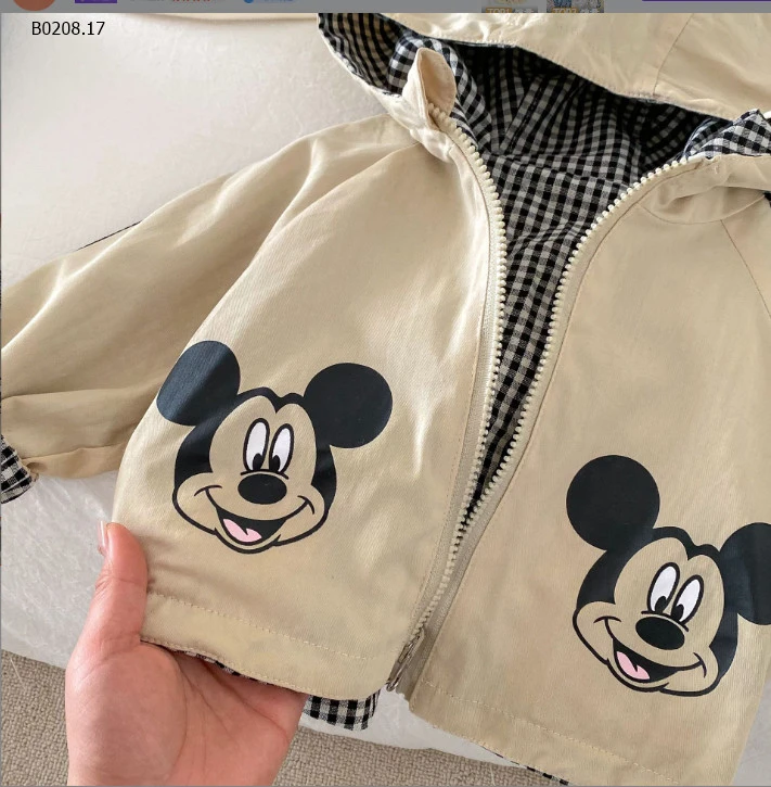 ÁO KHOÁC MICKEY 2 MẶT CHO BÉ -sỉ 170k/chiếc 