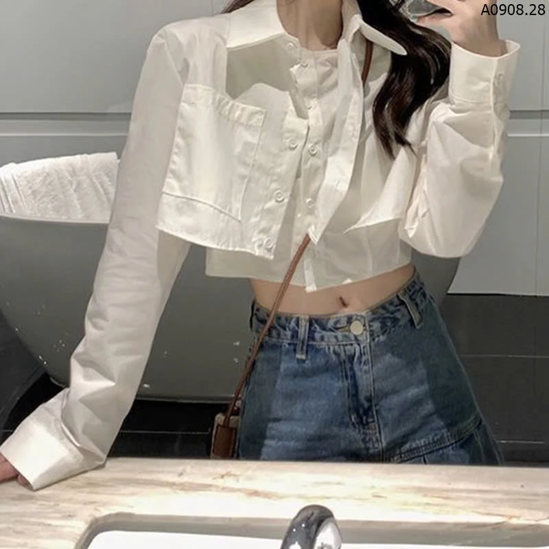 SƠ MI CROPTOP NỮ sỉ 138k/chiếc 