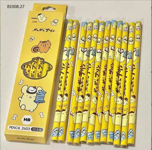 HỘP 12 BÚT CHÌ HOẠT HÌNH CHO BÉ-sỉ 53k/set 2 hộp chọn màu