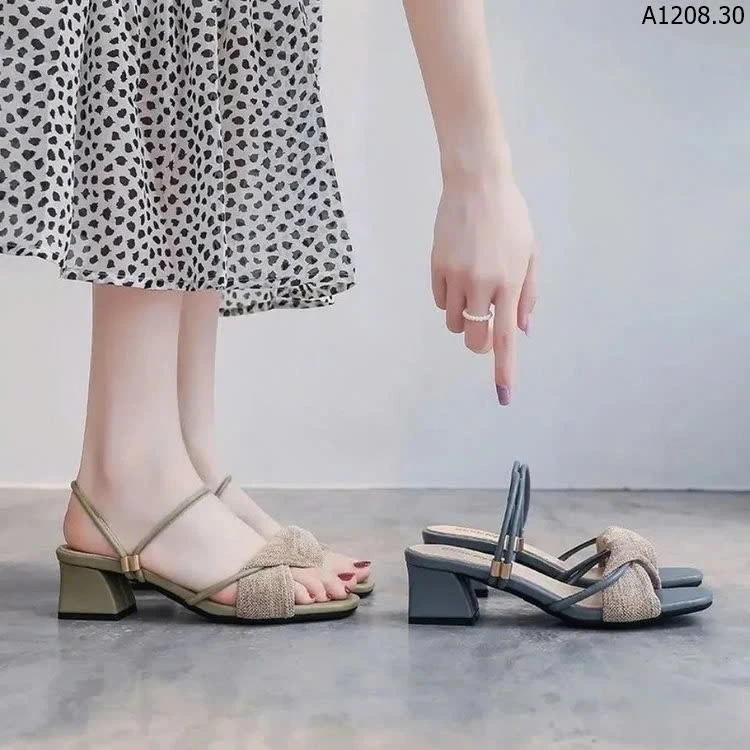 SANDAL GÓT VUÔNG PHỐI DẠ sỉ 114k/đôi 