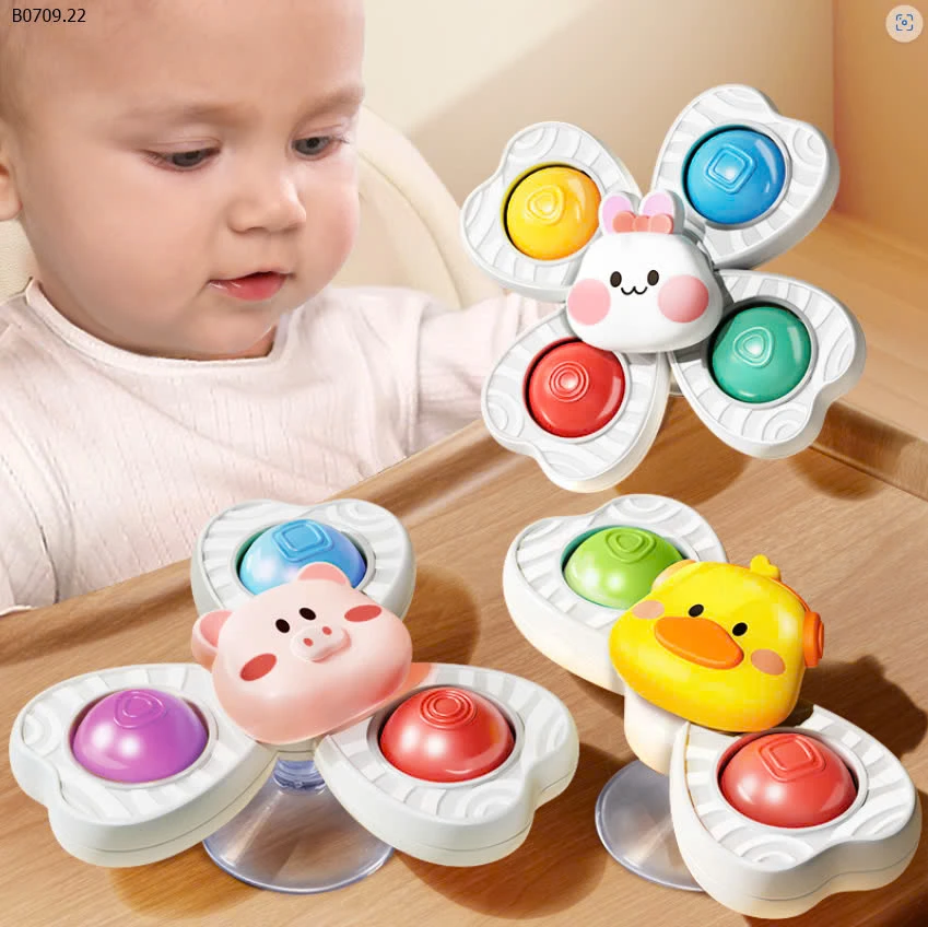 SET 3 CON QUAY SPINNER DÁN TƯỜNG HÌNH CON VẬT VUI NHỘN-sỉ 45k/set 3c mix mẫu